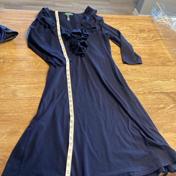 Polo Ralph LAUREN Navy blue ruffle dress Size 2 Perfect condition - Picture 3 of 7
